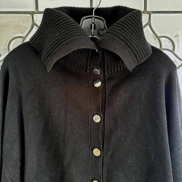 ZARA Women's Black Gold Button-Up Cardigan with High Neck - XL - Picture 3 of 8